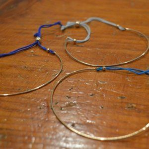 Set of 3 Gold Bracelets Adjustable